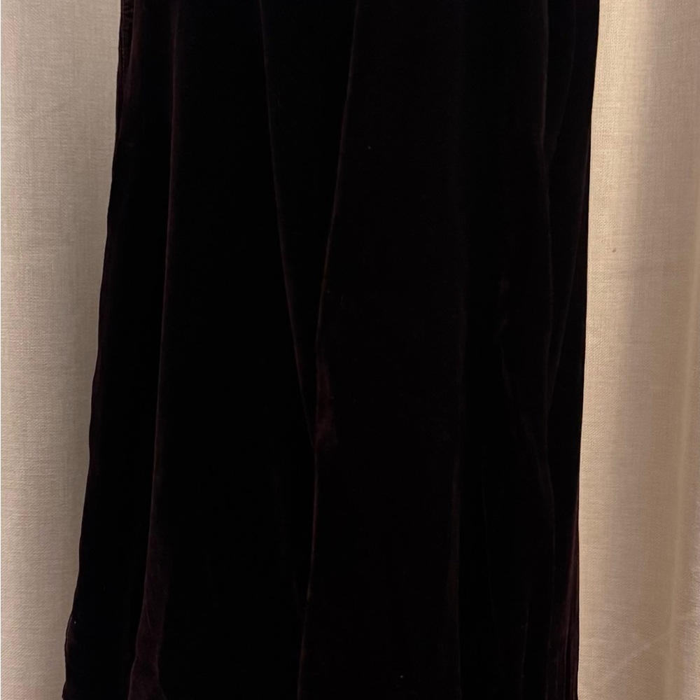 Cut Loose Velvet Button-Down Shirt - Deep burgundy/brown Size S - Picture 4 of 7